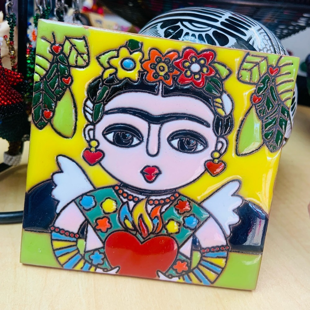 Frida Tile /Mosaico Decor Talavera Ceramic Tile 4 1/4